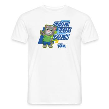 Talking Tom Join The Fun! - T-shirt homme - blanc - Devant - AI Model Male 178 dark (178cm)