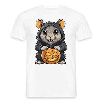 Hamster Halloween Comic Lustig - Männer T-Shirt - Weiß - Vorne - AI Model Male 178 dark (178cm)