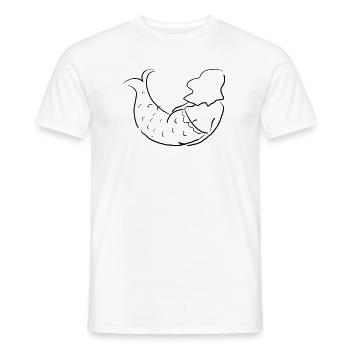 Fette Meerjungfrau - Männer T-Shirt - Weiß - Vorne - AI Model Male 178 dark (178cm)