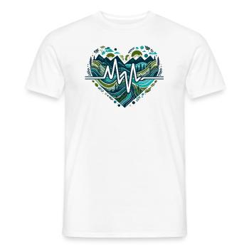 Natur - Herzschlag - Männer T-Shirt - Weiß - Vorne - AI Model Male 178 dark (178cm)