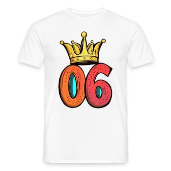 Couronne à 6 chiffres - T-shirt homme - blanc - Devant - AI Model Male 178 dark (178cm)