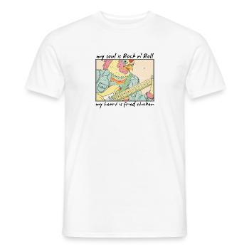 my soul is Rock n Roll - Men's T-Shirt - white - Front - AI Model Male 178 dark (178cm)