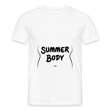 Summer body - T-shirt homme - blanc - Devant - AI Model Male 178 dark (178cm)