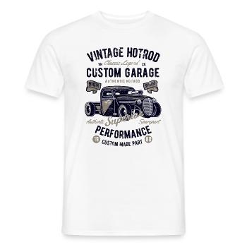 HOTROD HOT ROD RETRO VINTAGE HOTRODS MUSCLE MOTIFS - Men's T-Shirt - white - Front - AI Model Male 178 dark (178cm)