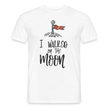 MOON PLANET UNIVERSE PLANET ASTRONAUT MOTIFS - Men's T-Shirt - white - Front - AI Model Male 178 dark (178cm)