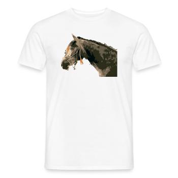 Pferde, Pferdefreund, Pferdeliebhaber , reiten - Männer T-Shirt - Weiß - Vorne - AI Model Male 178 dark (178cm)