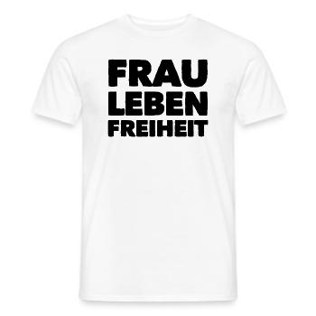 Frau Leben Freiheit Iran - Männer T-Shirt - Weiß - Vorne - AI Model Male 178 dark (178cm)