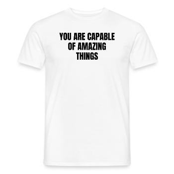 Fitness incroyable - T-shirt homme - blanc - Devant - AI Model Male 178 dark (178cm)