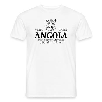 Angola - Léopard - T-shirt homme - blanc - Devant - AI Model Male 178 dark (178cm)