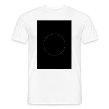 True black and circle - Men's T-Shirt - white - Front - AI Model Male 178 dark (178cm)