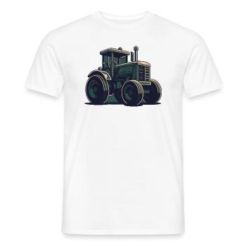 Tractor, Agricultural Machinery, Agriculture - Men's T-Shirt - white - Front - AI Model Male 178 dark (178cm)