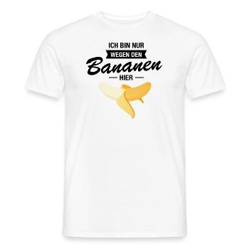 Ich Bin Nur Wegen Den Bananen Hier - Marathon - Männer T-Shirt - Weiß - Vorne - AI Model Male 178 dark (178cm)