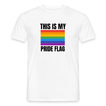 This Is My Pride Flag - LGBT Pride Flag Gift - Men's T-Shirt - white - Front - AI Model Male 178 dark (178cm)