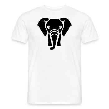 elephant - Men's T-Shirt - white - Front - AI Model Male 178 dark (178cm)