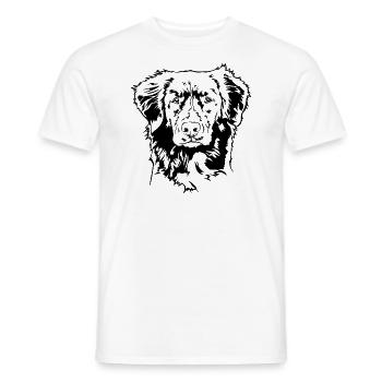 Nouvelle-Écosse Canard à péage Retriever Portrait Chiens - T-shirt homme - blanc - Devant - AI Model Male 178 dark (178cm)