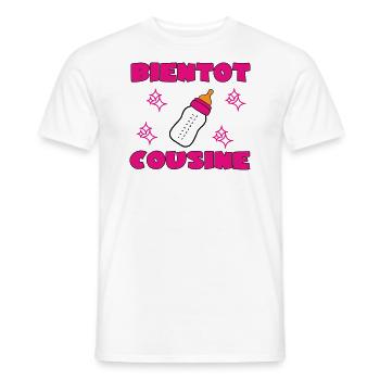 SOON TO BE A COUSIN - Men's T-Shirt - white - Front - AI Model Male 178 dark (178cm)
