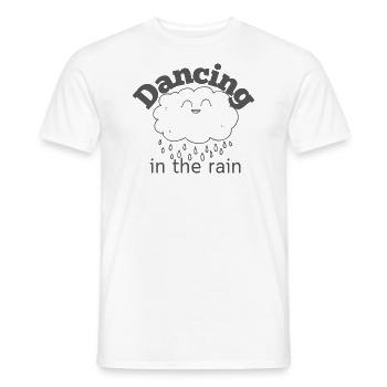Dancing in the rain - Men's T-Shirt - white - Front - AI Model Male 178 dark (178cm)