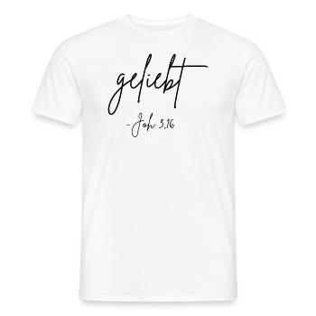 bien-aimé - T-shirt homme - blanc - Devant - AI Model Male 178 dark (178cm)