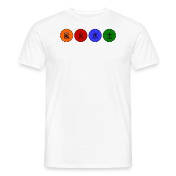 Japanische Elemente - Männer T-Shirt - Weiß - Vorne - AI Model Male 178 dark (178cm)