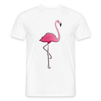 Flamingo - Männer T-Shirt - Weiß - Vorne - AI Model Male 178 dark (178cm)