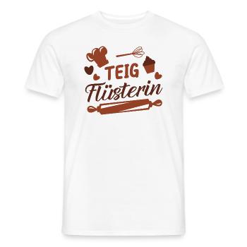 Teig Flüsterin Bäckerin Kuchen Spruch - Männer T-Shirt - Weiß - Vorne - AI Model Male 178 dark (178cm)