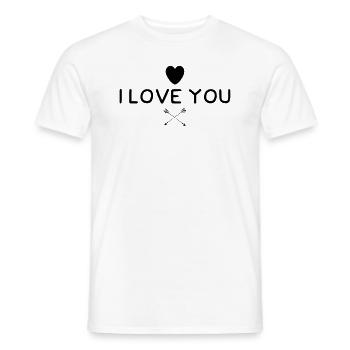 Je t'aime - T-shirt homme - blanc - Devant - AI Model Male 178 dark (178cm)