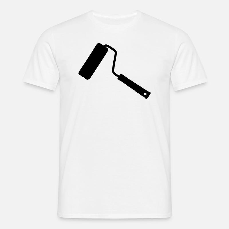Paint roller shadow image. - Men's T-Shirt - white
