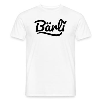 Bärli Schrift Herz - Männer T-Shirt - Weiß - Vorne - AI Model Male 178 dark (178cm)