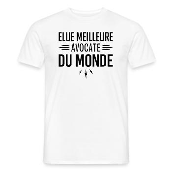 Avocate Design Drole pour Avocate - T-shirt homme - blanc - Devant - AI Model Male 178 dark (178cm)
