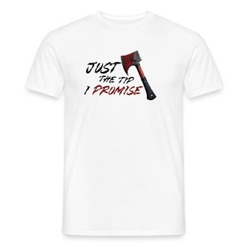 Just The Tip I Promise Halloween - Men's T-Shirt - white - Front - AI Model Male 178 dark (178cm)