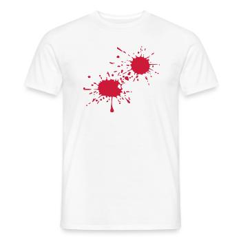 Sang - T-shirt homme - blanc - Devant - AI Model Male 178 dark (178cm)
