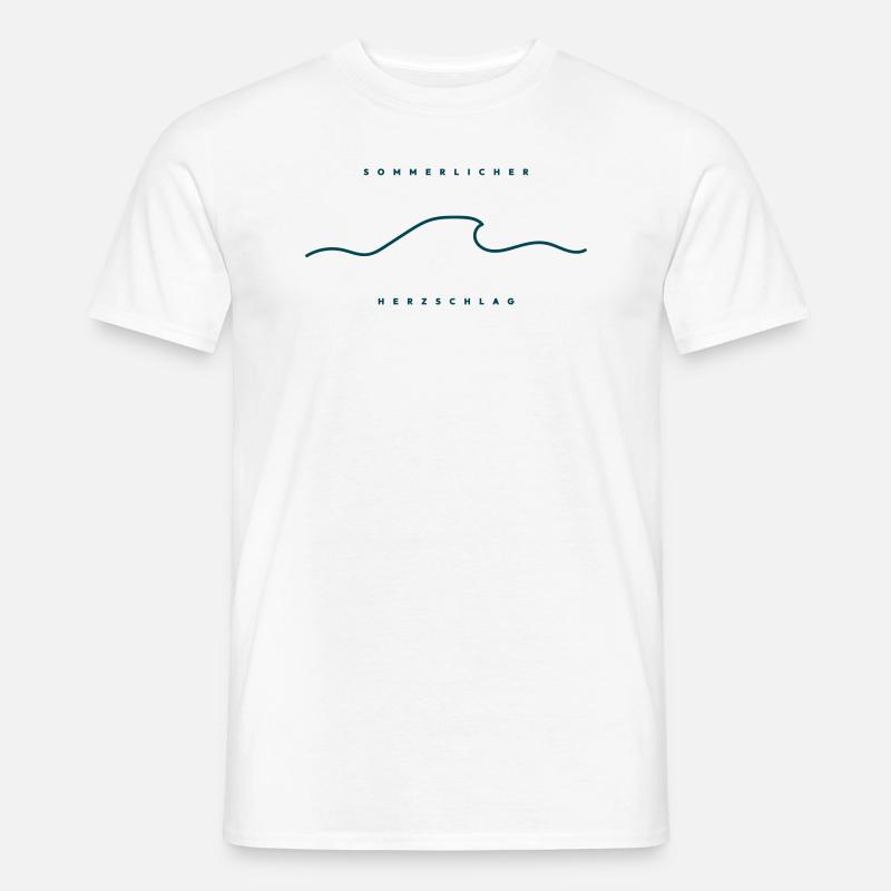 Lakeside Herzschlag - Männer T-Shirt - Weiß