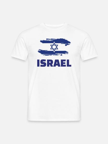 Israel Flagge - Männer T-Shirt - Weiß