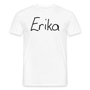 Erika - Männer T-Shirt - Weiß - Vorne - AI Model Male 178 dark (178cm)