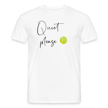 Quiet please | das Motiv für Tennisliebhaber - Männer T-Shirt - Weiß - Vorne - AI Model Male 178 dark (178cm)