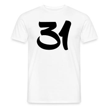 31 - T-shirt homme - blanc - Devant - AI Model Male 178 dark (178cm)