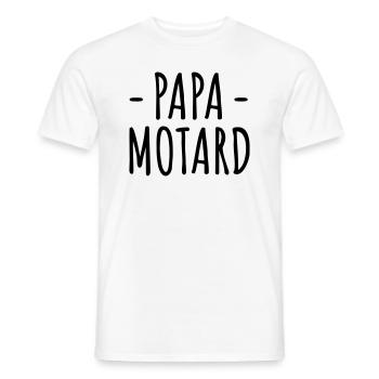Papa motard cadeau motard, fête des pères, moto - T-shirt homme - blanc - Devant - AI Model Male 178 dark (178cm)