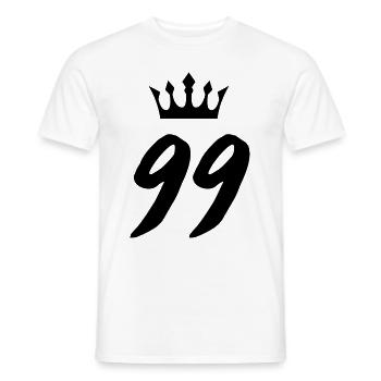 99 Couronne numérique - T-shirt homme - blanc - Devant - AI Model Male 178 dark (178cm)