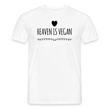 Heaven Is Vegan - Männer T-Shirt - Weiß - Vorne - AI Model Male 178 dark (178cm)