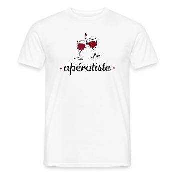 Apérotiste - T-shirt homme - blanc - Devant - AI Model Male 178 dark (178cm)