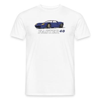 Voiture course - T-shirt homme - blanc - Devant - AI Model Male 178 dark (178cm)