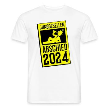 Junggesellenabschied 2024 - Männer T-Shirt - Weiß - Vorne - AI Model Male 178 dark (178cm)
