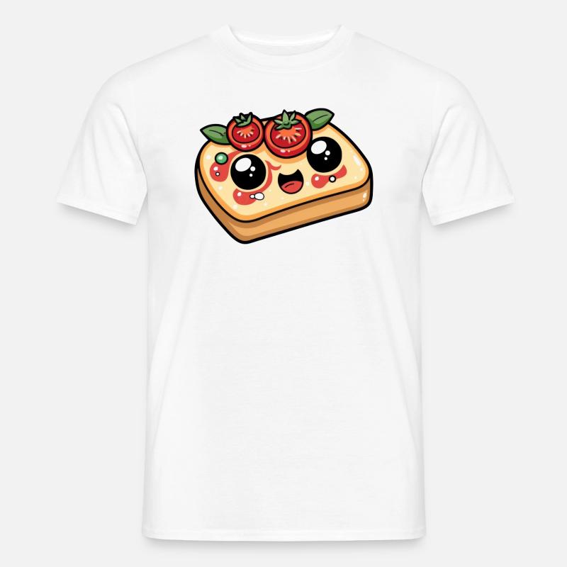 Funny Bread with Tomato Comic - Men's T-shirt - white