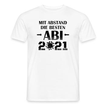 Abi 2021 - Abitur - mit Abstand die Besten, Corona - Männer T-Shirt - Weiß - Vorne - AI Model Male 178 dark (178cm)
