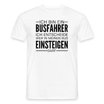 Busfahrer Omnibus Reisebus Geschenk Spruch - Männer T-Shirt - Weiß - Vorne - AI Model Male 178 dark (178cm)