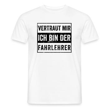 Fahrlehrer Fahrschullehrer Führerschein Geschenk - Männer T-Shirt - Weiß - Vorne - AI Model Male 178 dark (178cm)
