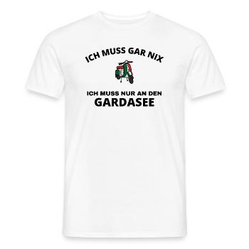 Gardasee - Männer T-Shirt - Weiß - Vorne - AI Model Male 178 dark (178cm)