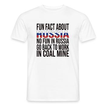 Fun Fact About Russia No Fun In Russia - Men's T-Shirt - white - Front - AI Model Male 178 dark (178cm)