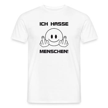 ich hasse menschen - Männer T-Shirt - Weiß - Vorne - AI Model Male 178 dark (178cm)