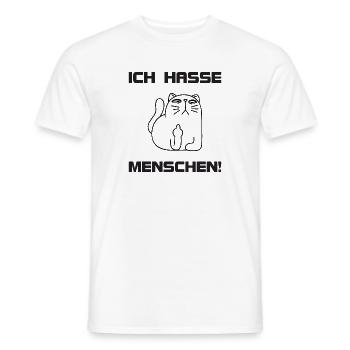 ich hasse menschen - Männer T-Shirt - Weiß - Vorne - AI Model Male 178 dark (178cm)